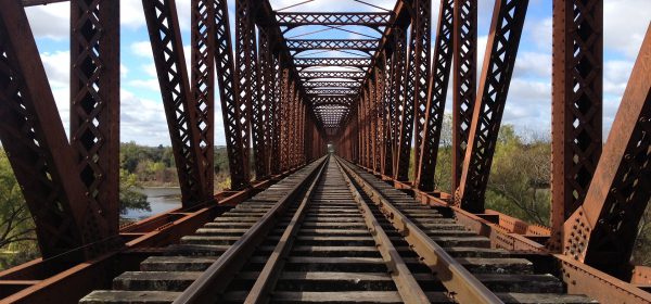 Train tracks leading to destination