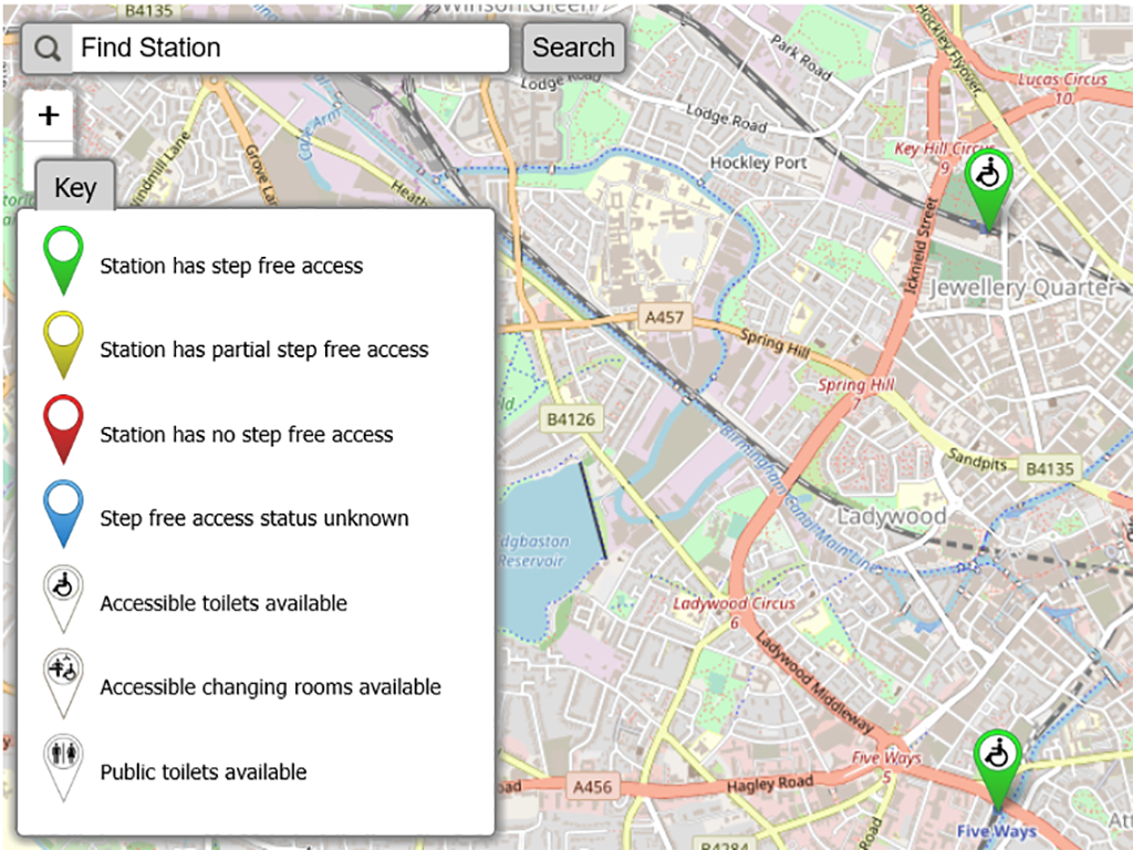 Station Access Map aims to facilitate independent travel